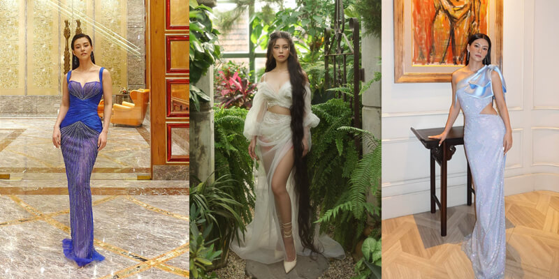 Mẫu Đầm Xẻ Tà Giúp Bùi Lan Hương Khoe Đường Cong Nóng Bỏng 7 Những mẫu đầm cắt xẻ khéo léo giúp Bùi Lan Hương khoe dáng gợi cảm