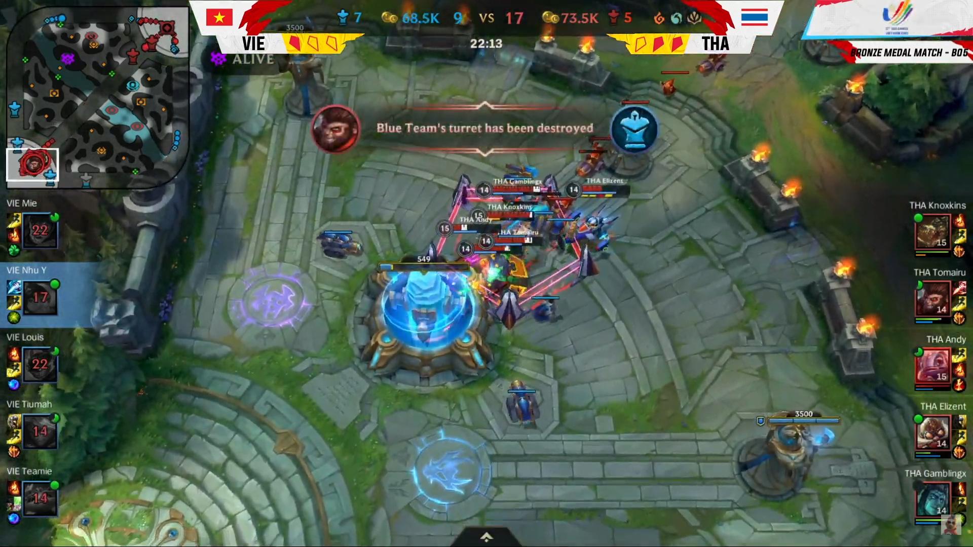 Tuyển LMHT Tốc Chiến nữ VN trắng tay tại SEA Games 31 5 LMHT Tốc Chiến Việt Nam thất bại trước Thái Lan trận tranh HCĐ